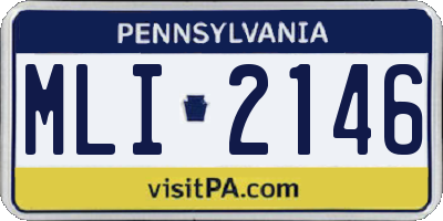 PA license plate MLI2146