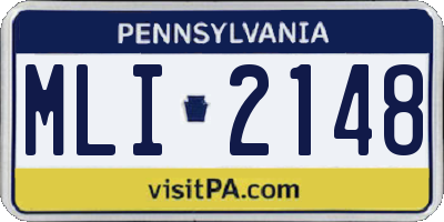 PA license plate MLI2148