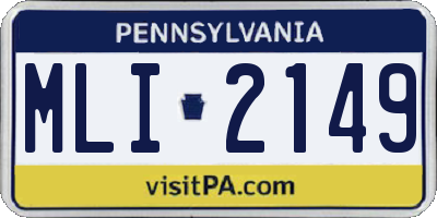 PA license plate MLI2149