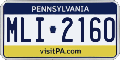 PA license plate MLI2160