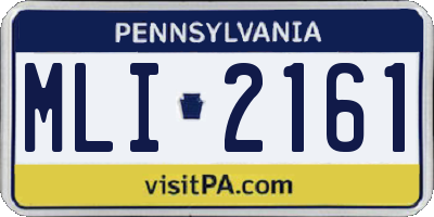 PA license plate MLI2161