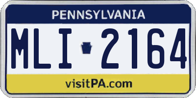 PA license plate MLI2164
