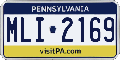 PA license plate MLI2169