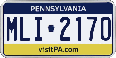 PA license plate MLI2170