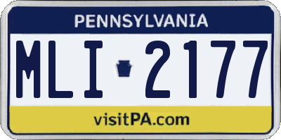 PA license plate MLI2177