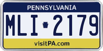 PA license plate MLI2179
