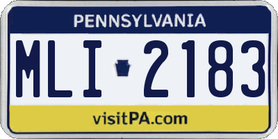 PA license plate MLI2183