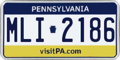 PA license plate MLI2186