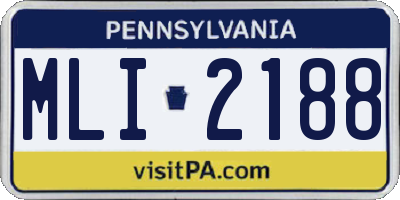 PA license plate MLI2188