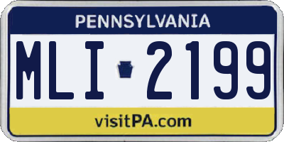 PA license plate MLI2199