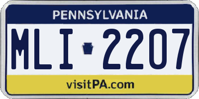 PA license plate MLI2207