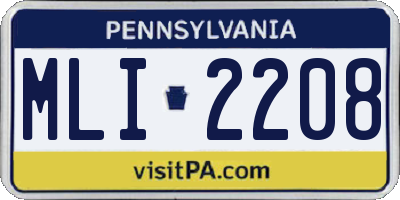 PA license plate MLI2208