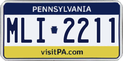 PA license plate MLI2211