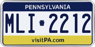 PA license plate MLI2212