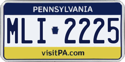 PA license plate MLI2225