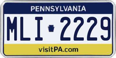 PA license plate MLI2229