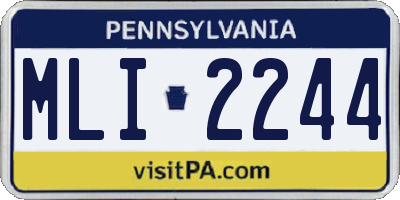 PA license plate MLI2244