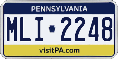 PA license plate MLI2248