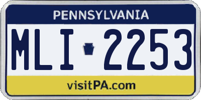 PA license plate MLI2253