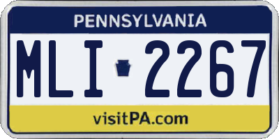PA license plate MLI2267
