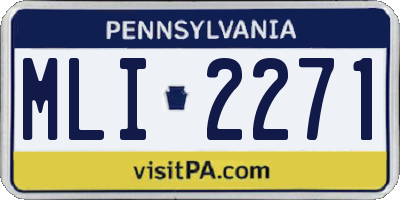 PA license plate MLI2271