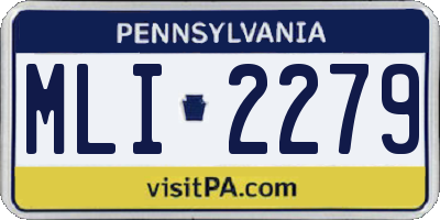 PA license plate MLI2279