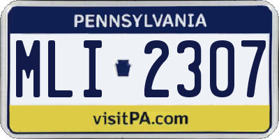 PA license plate MLI2307