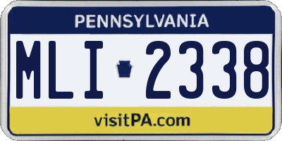 PA license plate MLI2338