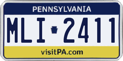 PA license plate MLI2411