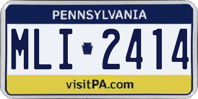 PA license plate MLI2414