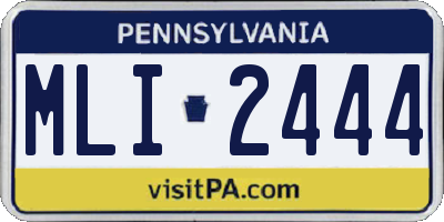 PA license plate MLI2444