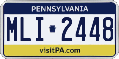 PA license plate MLI2448