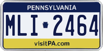 PA license plate MLI2464