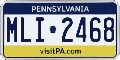 PA license plate MLI2468