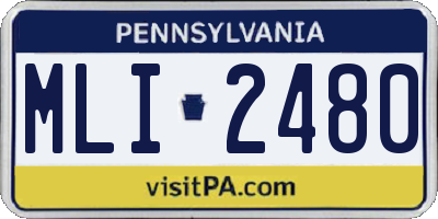 PA license plate MLI2480