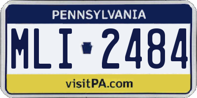 PA license plate MLI2484