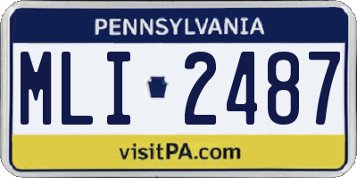 PA license plate MLI2487