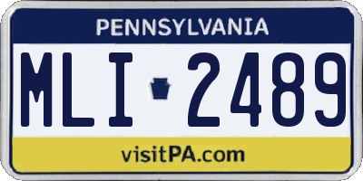 PA license plate MLI2489