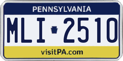PA license plate MLI2510
