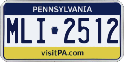 PA license plate MLI2512
