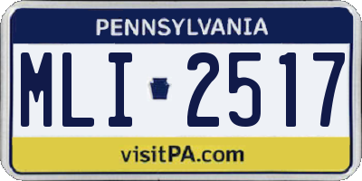 PA license plate MLI2517