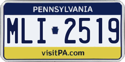 PA license plate MLI2519