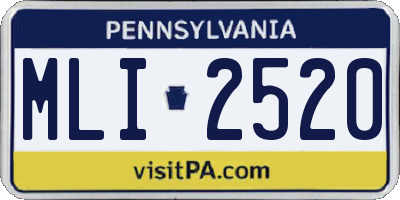 PA license plate MLI2520