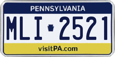 PA license plate MLI2521