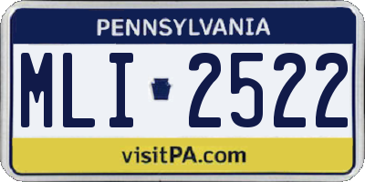 PA license plate MLI2522
