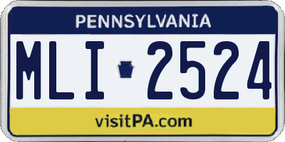 PA license plate MLI2524