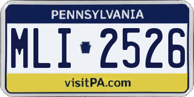 PA license plate MLI2526