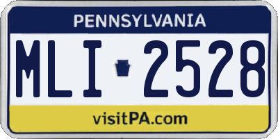 PA license plate MLI2528