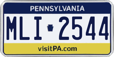 PA license plate MLI2544