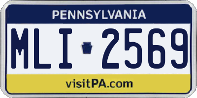 PA license plate MLI2569